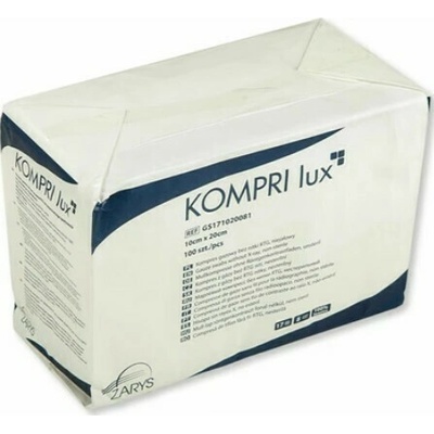 ZARYS KOMPRI LUX-13N 8W Gázový kompres, nesterilný, bez röntgenovej nite, 5 x 5 cm 100 ks