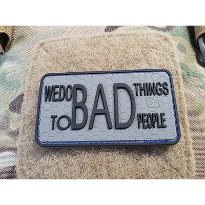 JACKETS TO GO Nášivka WE DO BAD THINGS plast FOLIAGE/ČERNÁ