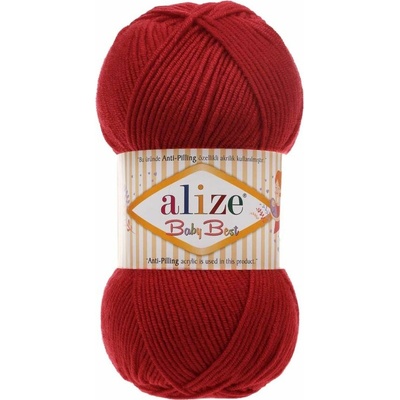 Alize příze Baby Best 106 tmavě červená