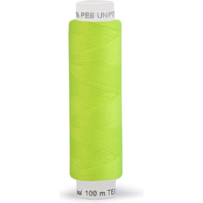 Prima-obchod Polyesterové nitě Unipoly návin 100 m, barva 115 žlutozelená ost. neon