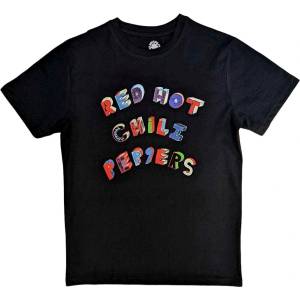 Red Hot Chili Peppers Colourful Letters Тениска с къс ръкав Black L (RHCPTS19MB03)