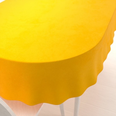 Biante Veľký zamatový oválny obrus Velvet Premium SVP-053 Sýto žltooranžový 240x280 cm