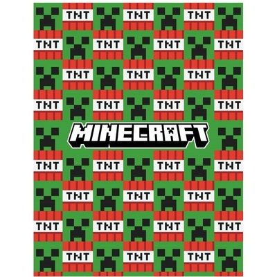 Halantex Coral fleece deka Minecraft Creeper & TNT
