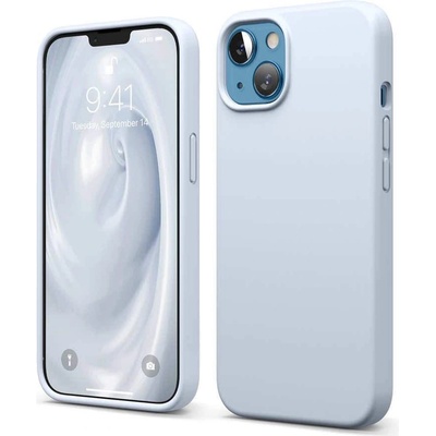 elago Soft Silicone Case - силиконов (TPU) калъф за iPhone 13 (светлосин)