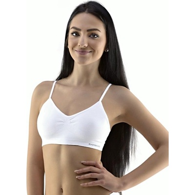 GINA Podprsenkový top s úzkymi ramienkami 07015P biela