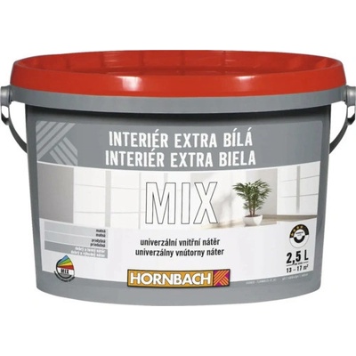 Hornbach Farba Interiér Extra Biela 2,5 l, báza A