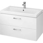 Cersanit Комплект стенен шкаф и керамична мивка Cersanit Lara бял 80 см (S801-175)