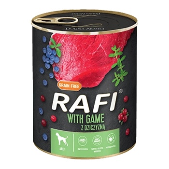 RAFI Dog Game консрева за кучета с дивечово месо - 0.4кг