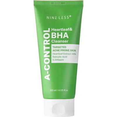 NINE LESS A-Control Heartleaf & BHA Cleanser - Почистваща емулсия с сърцевиден лист и BHA 120мл