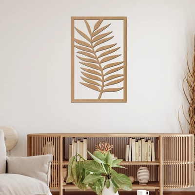 dřevo života Dřevěná dekorace na zeď LIST Rozměry (cm): 52x80, Zvolte barvu dekoru: Dub Sonoma