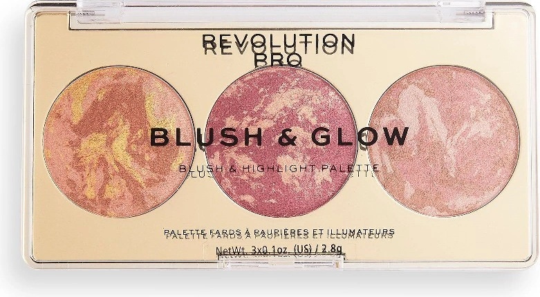Revolution Pro Blush & Glow Face Palette Cranberry Glow Палитра 8, 4gr