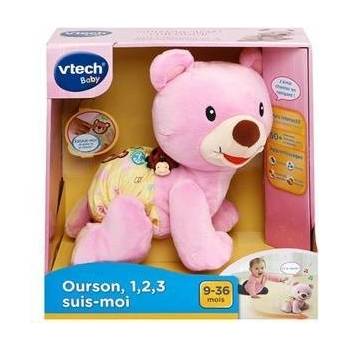 Vtech Baby Плюш Vtech Baby Bear, 1, 2, 3 Follow Me Музикален Розов