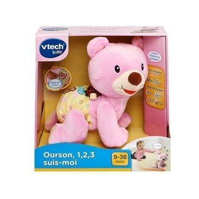 Vtech Baby Плюш Vtech Baby Bear, 1, 2, 3 Follow Me Музикален Розов