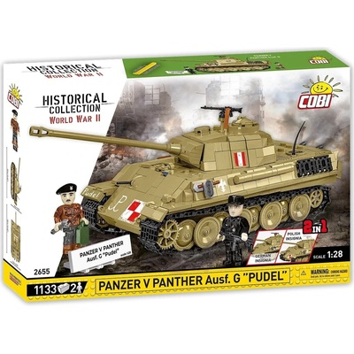 Cobi 2655 World War II 1:28 Nemecký stredný tank Panther V Ausf. G "PUDEL"