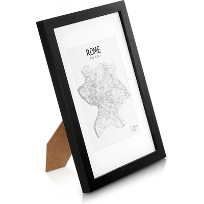 Casa Chic Brighton, rám na obrázky, sklo, DIN A4 s paspartou, pravé drevo (CL-A4-BLK)