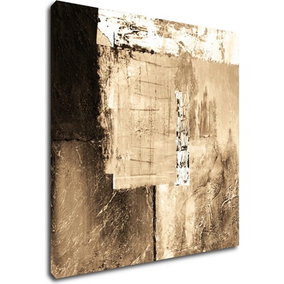 Impresi Obraz Abstrakt béžovo zlatý štvorec - 60 x 60 cm