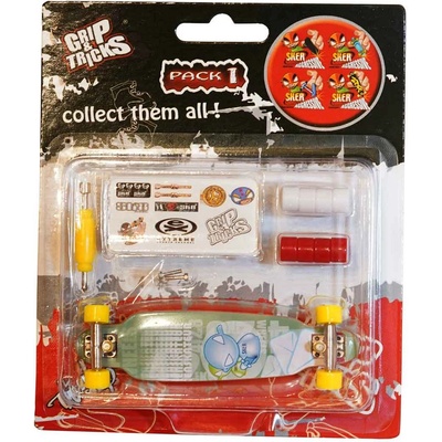 Grip & Tricks Играчка за пръсти long board, тюркоаз, с емоджита (gt-f-lb-aqua)