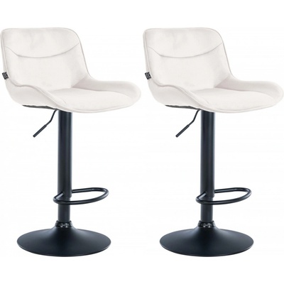 Design-Shop Vonore samet Krémová / černá 2 ks