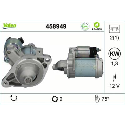Štartér VALEO RE-GEN - STANDARD EXCHANGE 458949
