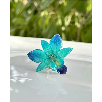 Meganflo Пръстен орхидея тюркоаз - СРЕБРО