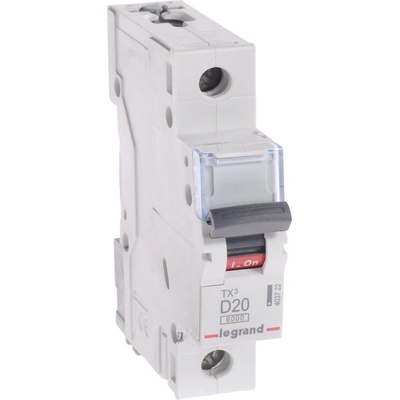 Legrand Автоматичен прекъсвач TX3 1P 20A крива D 6kA - 403722 (403722)