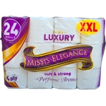  MISSIS ELEGANCE, Тоалетна хартия, Luxury Premium Quality, 24 ролки