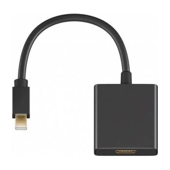 MicroConnect Mini Displayport-HDMI 1.2, M-F 15 cm, Black, with Audio Passive gold plated
