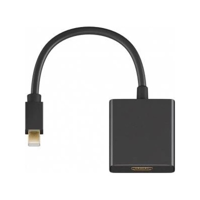 MicroConnect Mini Displayport-HDMI 1.2, M-F 15 cm, Black, with Audio Passive gold plated