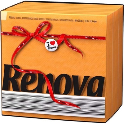 Renova ubrousky 1V oranžové 70ks 30x32cm
