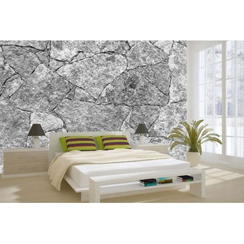 DIMEX ART s. r. o Самозалепваща се флизелинова фототапета текстура от сива камък 375 x 250 см