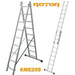  Kme209 Алуминиева двураменна стълба, 2х9 (две рамена девет стъпала) (437)