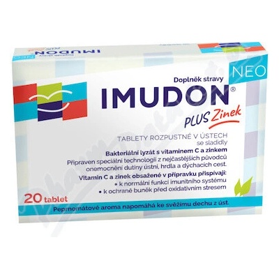 IMUDON NEO +Zinek tbl.20 rozp.v ústech se sladidly