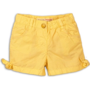 Minoti kraťasy dívčí bavlněné 2short 1 žlutá