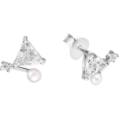 JwL Luxury Pearls jemné s pravou perlou a krystaly JL0586