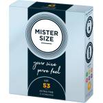 MISTER SIZE - тънък презерватив - 53 мм - 3 броя - desirel