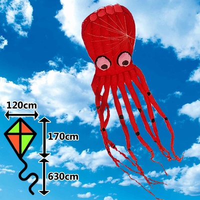 D&P 3D drak Chobotnice 8m červená