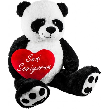 BRUBAKER XXL Panda veľká so srdcom Seni Seviyorum medvedík 100 cm
