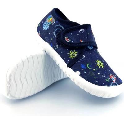 Detské barefoot papuče Peon LM/ B19 NV Vesmír