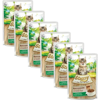 Stuzzy Cat Chunks парчета за котки с заек в желе 6 x 85 г