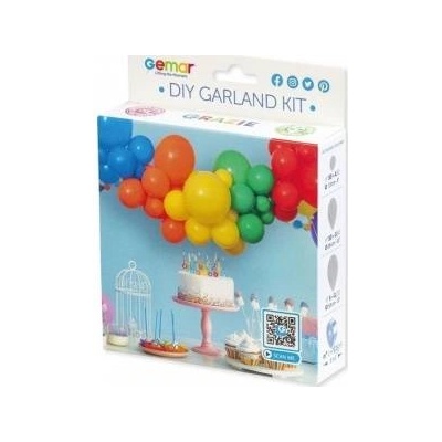 GoDan DIY Rainbow Balloon Garland 65 Balloons + Tape