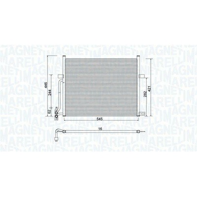Kondenzátor, klimatizace MAGNETI MARELLI 350203776000