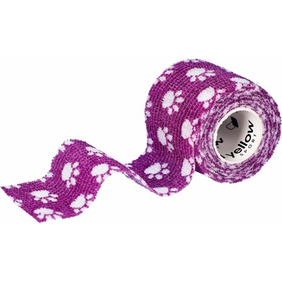 yellowSPORT Obvínadlo fixačné samodržiace 5 cm x 4,5 m, fialové labky
