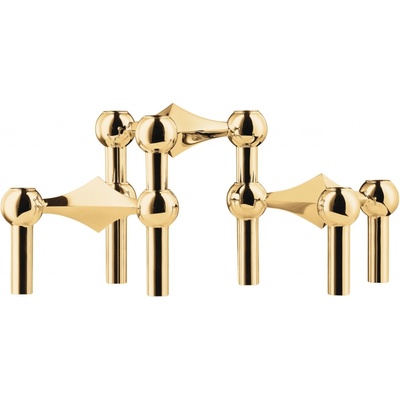 STOFF NAGEL Designový svícen STOFF Nagel Solid Brass – set 3 ks, zlatá barva, kov – Hledejceny.cz