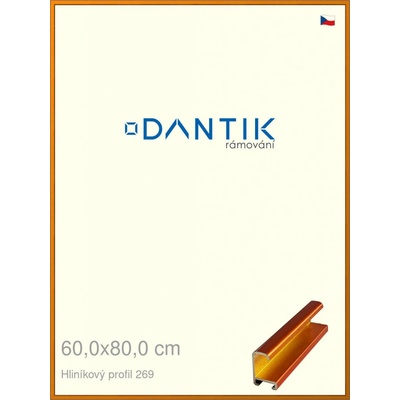 DANTIK rám na obraz 60 x 80 Oranžová Citrin broušená