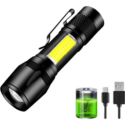 Prívesok na kľúče Mini LED baterka s USB nabíjačkou