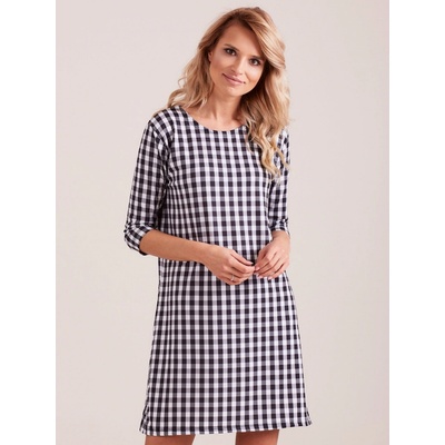 Dámske kockované šaty PL-SK-4335.08 black