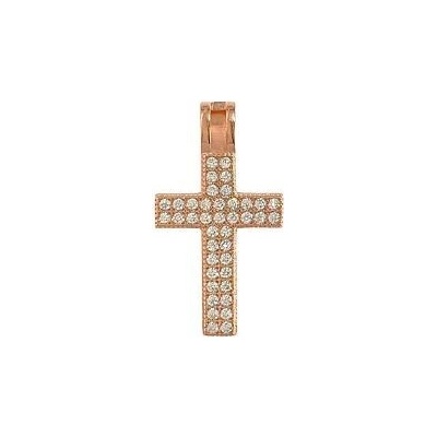 Infinitysilver Stříbrný pozlacený křížek se zirkony SP211986