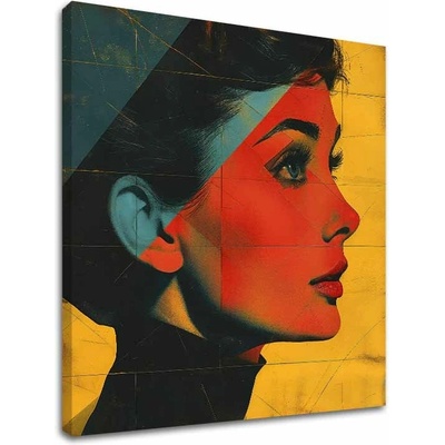 Audrey Hepburn obraz na plátne - Elegantná ikona - 100x100 cm
