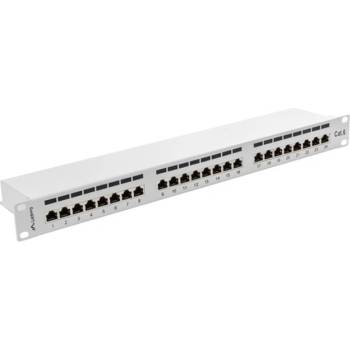 Lanberg Пач панел Lanberg PPS6-1024-S, 24x порта, 19", 1U, Cat. 6, Shielded, IDC T568A/T568B, сив (PPS6-1024-S)