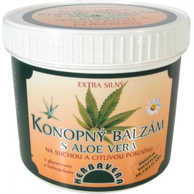 Herbavera konopný balzam suchá citl. pokožka 500 ml